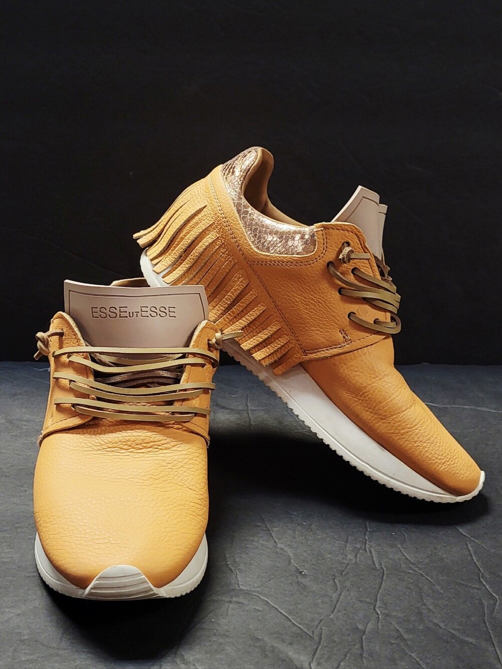 EsseUtEsse Leather Fringe Sneakers Size 39